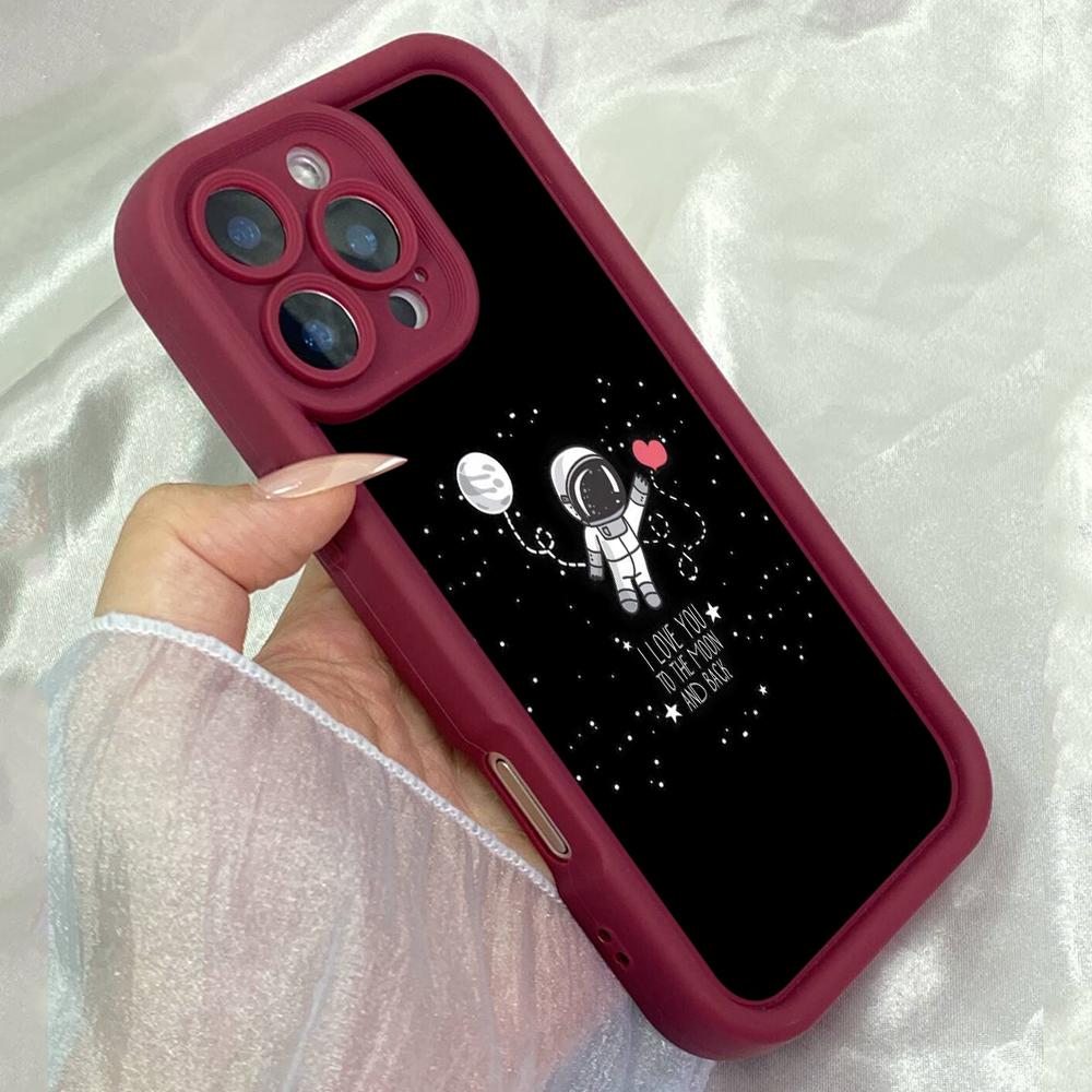 JT26 Astronaut Cartoon Realme 14 15 Huawei Honor 70 90 Infinix Tecno itel Motorola Google All Model Angel eyes Soft TPU Phone Case
