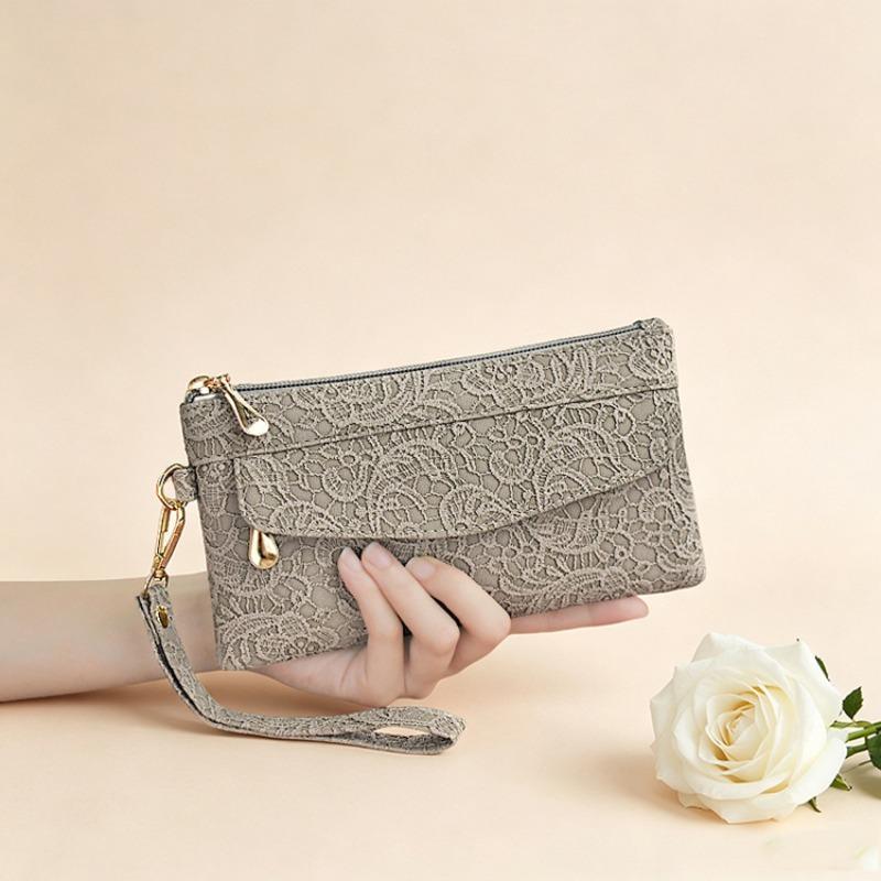 Versatile Multi-color Wrist Clutch Bag Women's Light and Thin Portable Mobile Phone Change Storage Bag Casual Bag