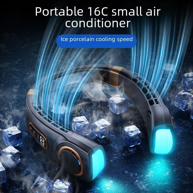 2023 Portable USB Rechargeable Neck Hanging Fan – Compact and Hands-Free