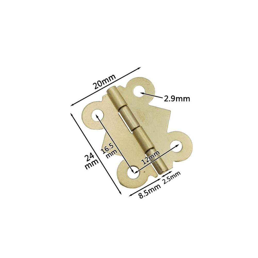 10pcs set Door Hinges Bronze Cabinet Drawer Jewelry Box Decorate Hinge for Furniture Hardware
