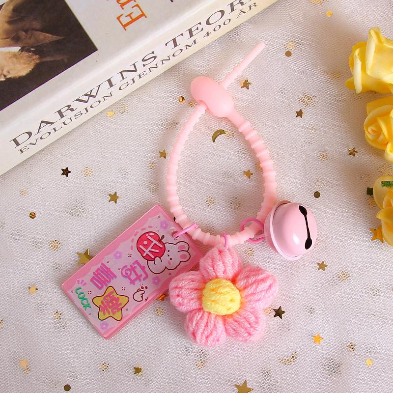 

Маленький красный цветок силиконовая веревка кулон ручной работы шерстяной цветок акриловый текст фирменная сумка кулон