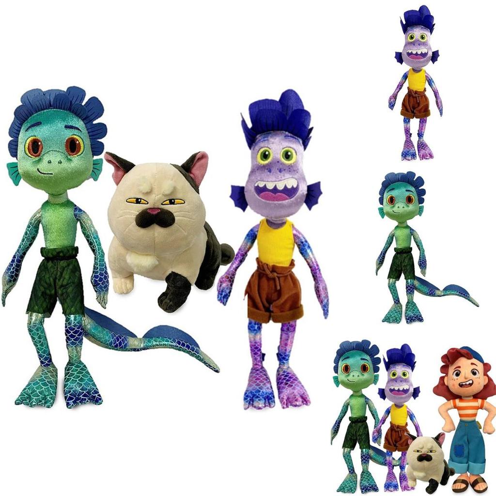 Søte Tegneserie Luca Alberto Julia Katt Sjømonster Gutter Plysjleker Anime Figurer Dukker