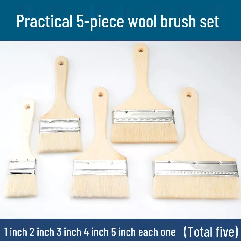 Traceless Soft Lamb Wool and Bristle Brush for Baking, Paint Coating, and Barbecue