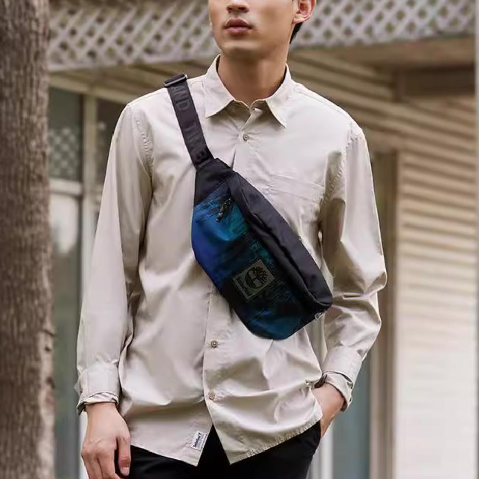 Timberland Solid Color Business Breathable Casual Pocket Polo Shirt Long Sleeve Men Shirts Sand A69JD-CY2