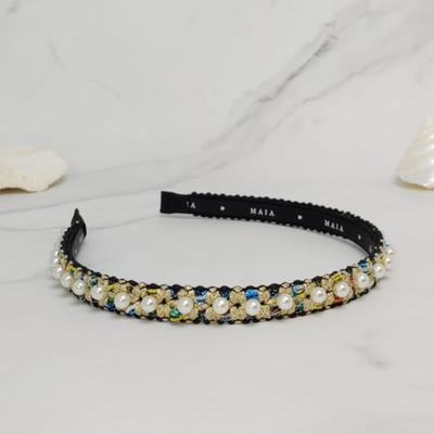 Pearl Bead Headband - Gold