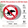 2D Flat Aluminum Rustic French Dog Poop Round Metal Sign, "Les Crottes C'est Dans Le Sac", Pre-Drilled Holes for Easy Hanging, Gifts for Teens Uncle