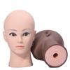 Bald Mannequin Head Female Professional Cosmetology Training Head Bald Manikin Head for Wigs Making Display Doll Head