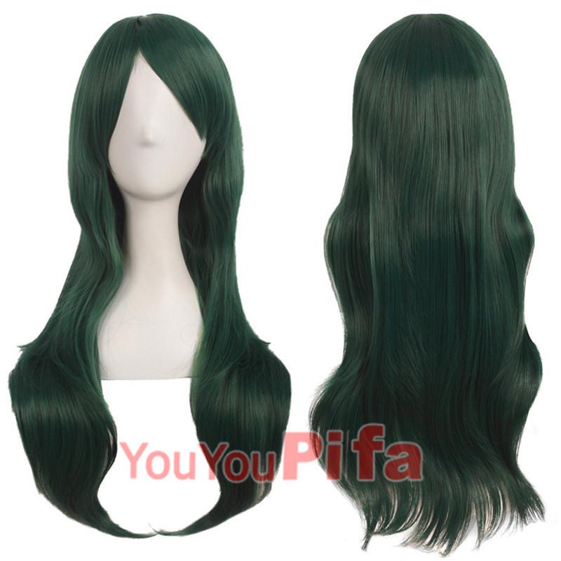 Long Curly Cosplay Wig for Women - 70cm, Gold/Pink/Blue, Realistic Full Wig with Headband