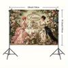 2D Classic Tea Party Backdrop, Rococo Style & Butterfly Photography Background