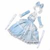 1/3 BJD Doll Outfit Lace Trim Clothes Set Layered Tulle Miniature Clothing Light Blue
