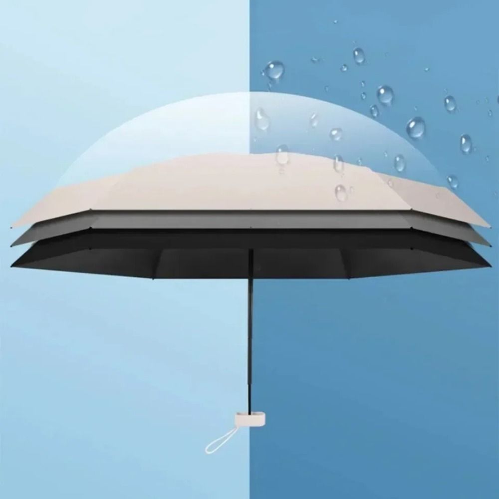 Five Fold Mini Sun Umbrella UV Protection Folding Pocket Umbrella Hand Operated Parasol  Women