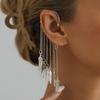 1 Pair of Metal Sheet Multi-layer Tassel Non Perforated Ear Hooks, Ear Clips, Retro Commuting Multifunctional Women's Jewelry Earrings