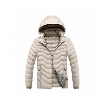 Winter Solid Colour Comfortable and Versatile Jacket Removable Cap Light Cotton Jacket Men's Models Padded Thickened Hooded Jacket Men