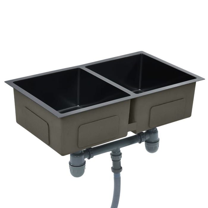 VidaXL Handmade Kitchen Sink Inset Sink Rectangular Sink Bowl Sink Home Interior Resistant Robust 145085