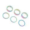 X23510 6PCS Bike Headset Spacer 28.6mm 1.1in Mountain Bike Aluminium Alloy Front Fork Spacer Washer 10mm 5mm 3mm 2mm