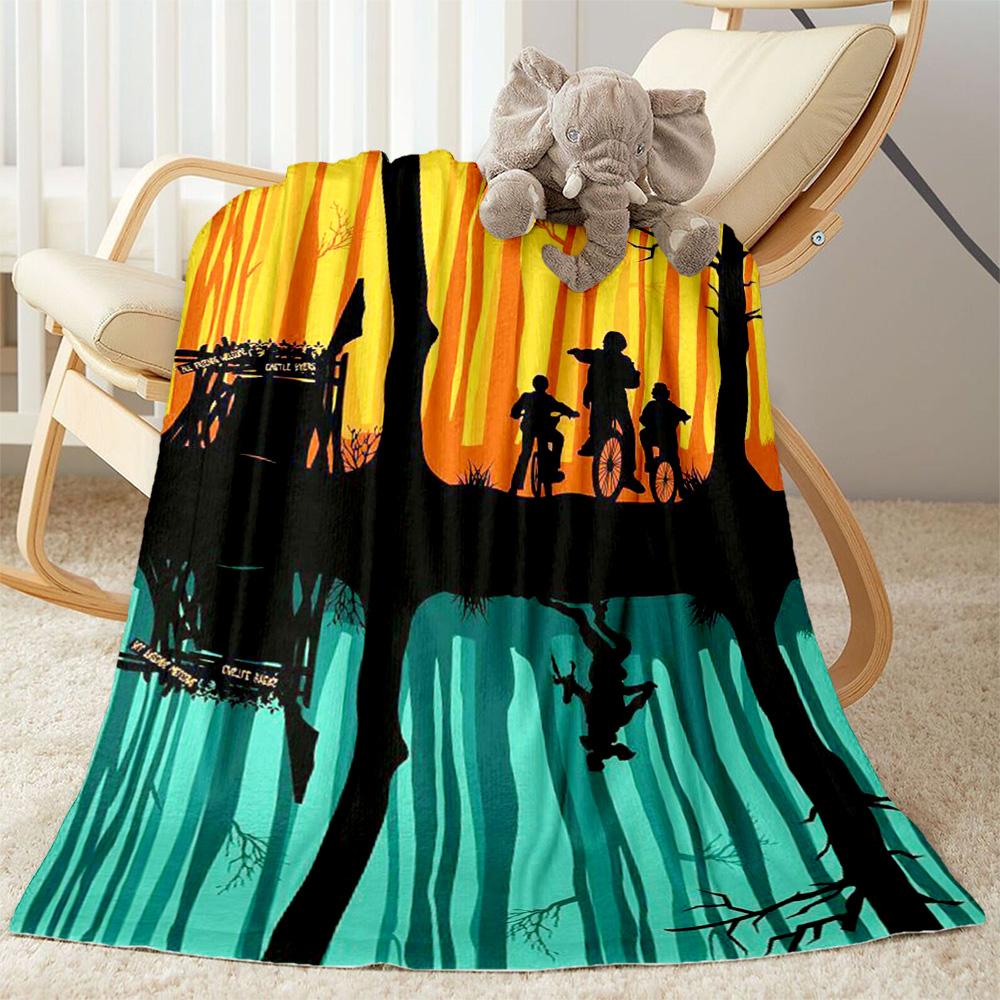 Stranger Things Blanket Suitable for sofas,travel, living rooms also a good gift for friends and family Suitable for all seasons.