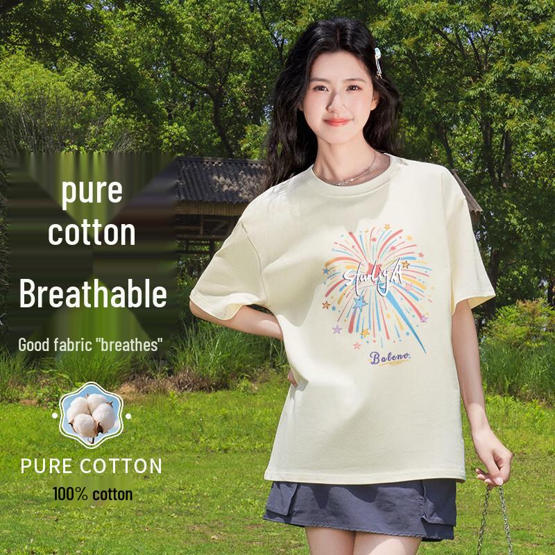 Baleno Women s Pure Cotton Graphic Short Sleeve T-Shirt L