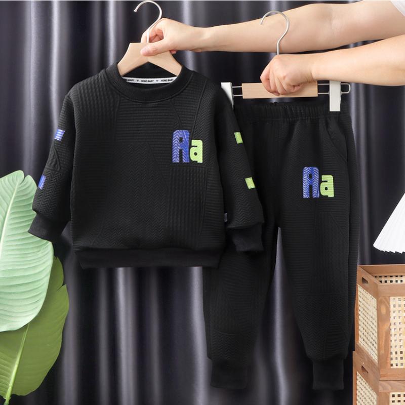 Baby Warm Sets Spring Autumn Trendy Suit Boys Girls Sweatshirt Outfit Kids Cotton Top Casual Sports Pants