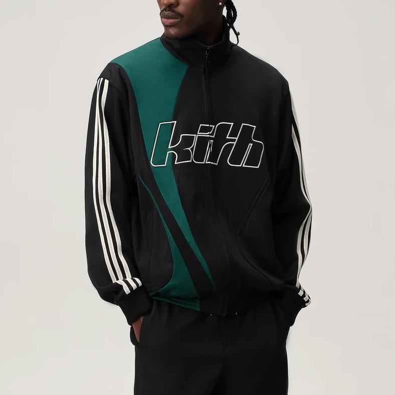 Kith For Adidas Football Track Jacket Black Men Outerwear AAKA5851