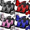 Cuscino per Sedile Auto SUV Berlina Modello Farfalla Comfort Uso Quattro Stagioni Antiscivolo Veicolo Sedia da Ufficio Tappetino per Casa 9 pz/set