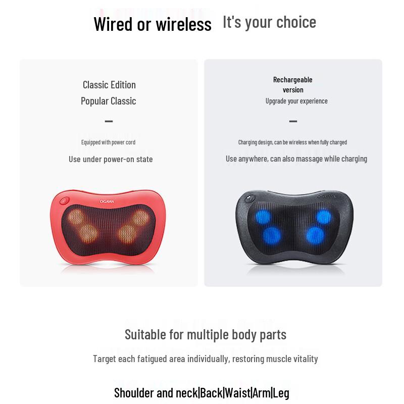 OGAWA OG-2101 Rechargeable Multi-function Massage Pillow