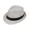 Linen Rolled-Brimmed Jazz Hat Summer British Retro Small Top Hat Outdoor Sun Hat