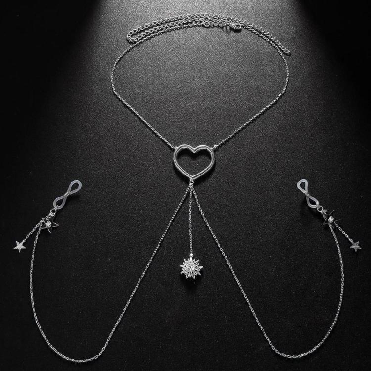 Fashionable Alloy Body Chain Necklace Practical Chest Chain Necklace Suitable for Fashion Women for Unique Looks