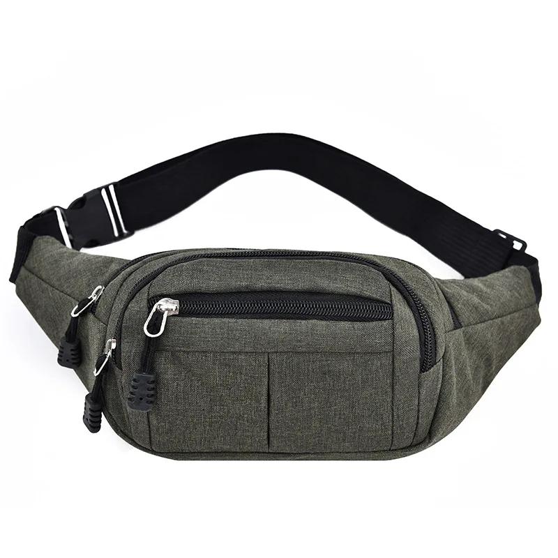 Unisex Waist Fanny Bag Men Breast Package Waterproof Outdoor Sports Bag Canvas Pouch Waist Bag Fanny Pouch Crossbody Banana Bag