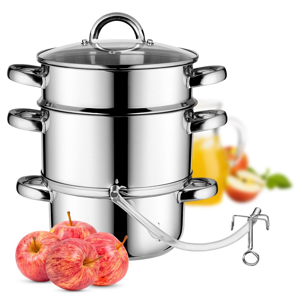 KADAX Juicer Pot 5L Stainless Steel Steamer For Induction Induction Gas Steel 3IN1