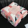 Cartoon Panda Blanket Autumn/Winter Thick Warm Air Conditioning Blanket Milk Velvet Cover Blanket Student Napping Blanket