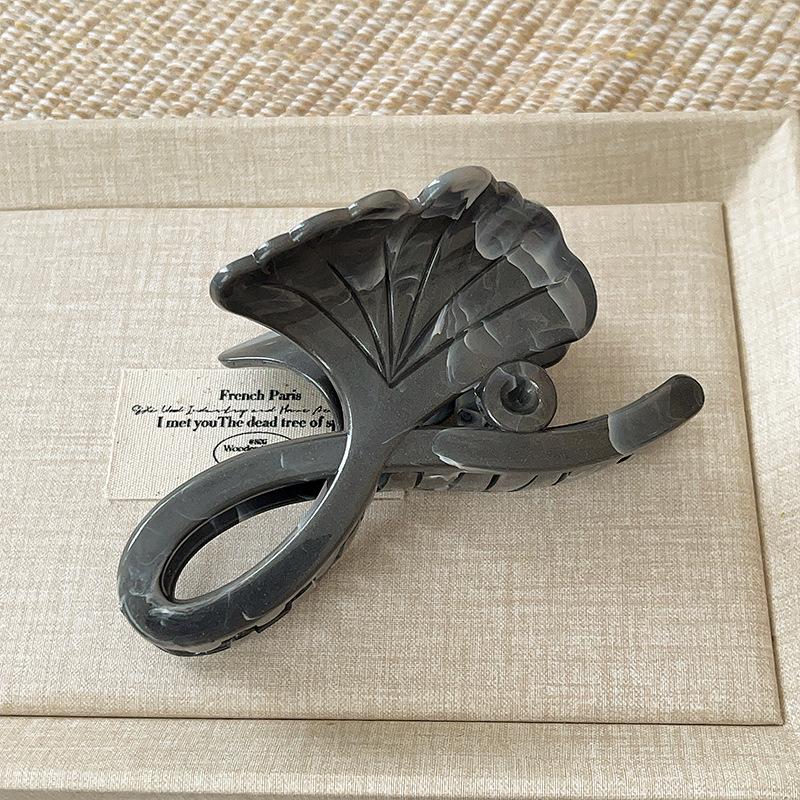 

Новая большая заколка для волос Гинкго Билоба Заколка-краб для волос Модная ацетатная заколка-акула Женский головной убор Аксессуары для волос Хвост