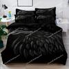 3D Eagle Duvet Cover, Dirt Bike Bedding Set For Kids Teens Adult Room Decor, Motocross Animals Black Printed Comforter Covers
