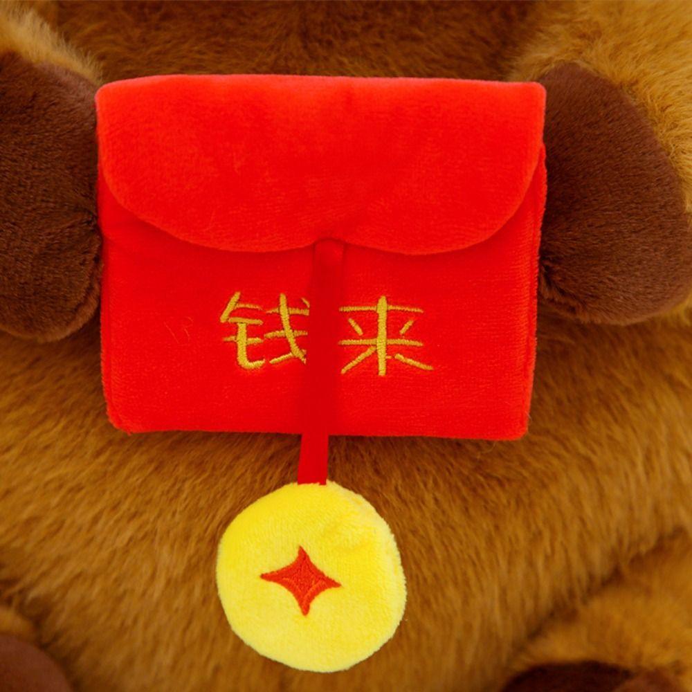 New Year Style Simulation Capybara Toy Soft Stuffed Capybara Doll  Christmas Toy