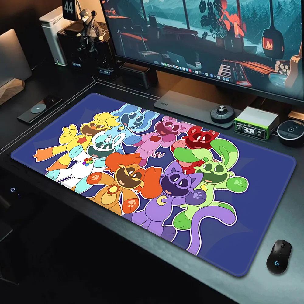 Mousepad HD Printing  Cute Smilings Critters Computer Gamers Locking Edge Nonslip Mouse Pad XXLxcm Keyboard PC Desk Pad