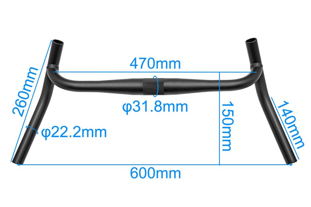 WEERAS Bicycle Handlebar Aluminum alloy professional external swing angle suitable for touring long time handle, bike, riding.