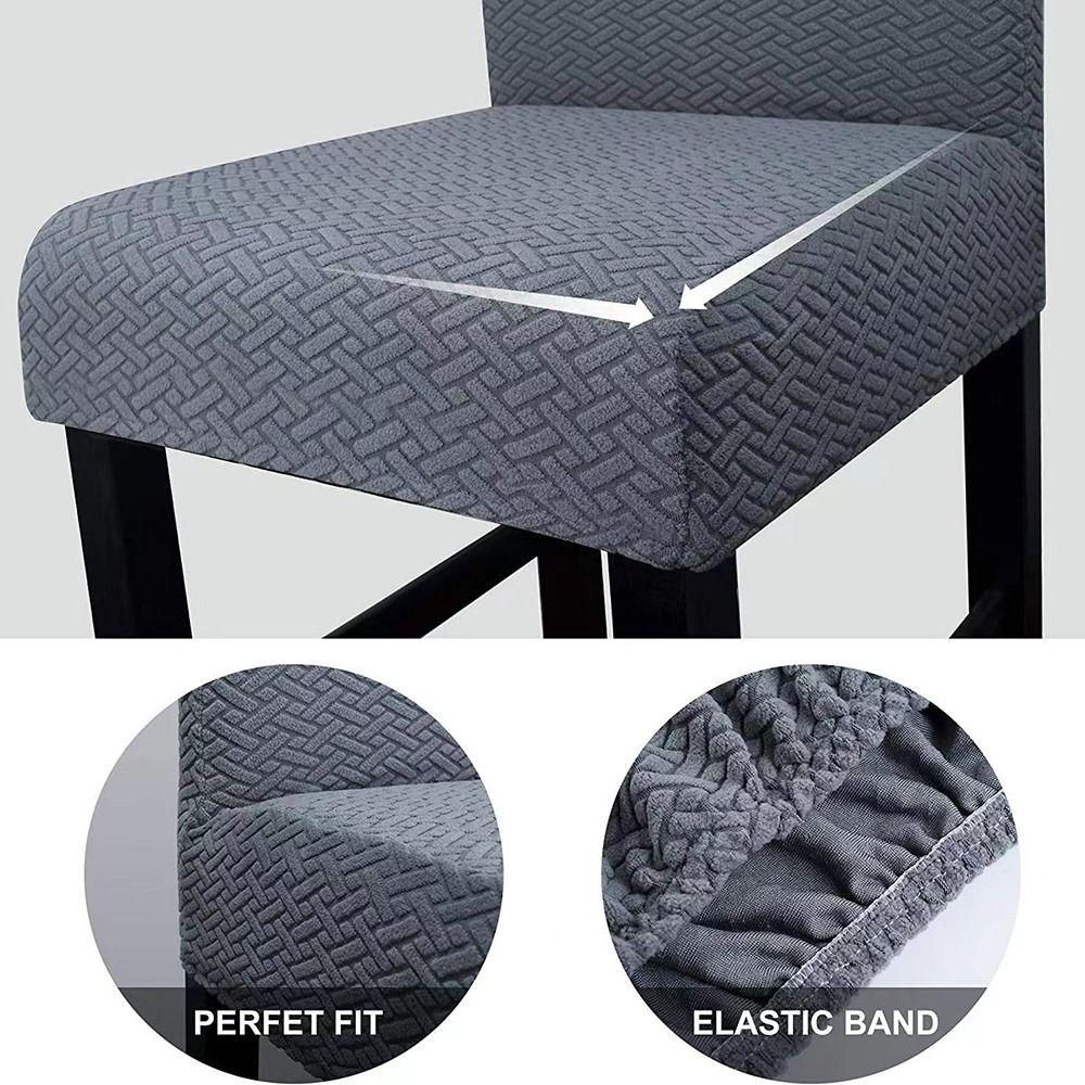 Dustproof Counter Height Bar Stool Cover Jacquard Bar Stool Seat Covers Chair Protectors  Household