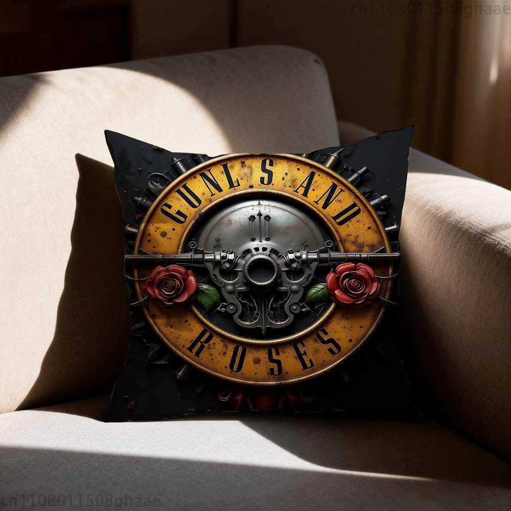 GGuns N RRoses Pillow Case Pillow Case Living Room Sofa Cushion Cover Suitable For Home Bedroom Room Decoration
