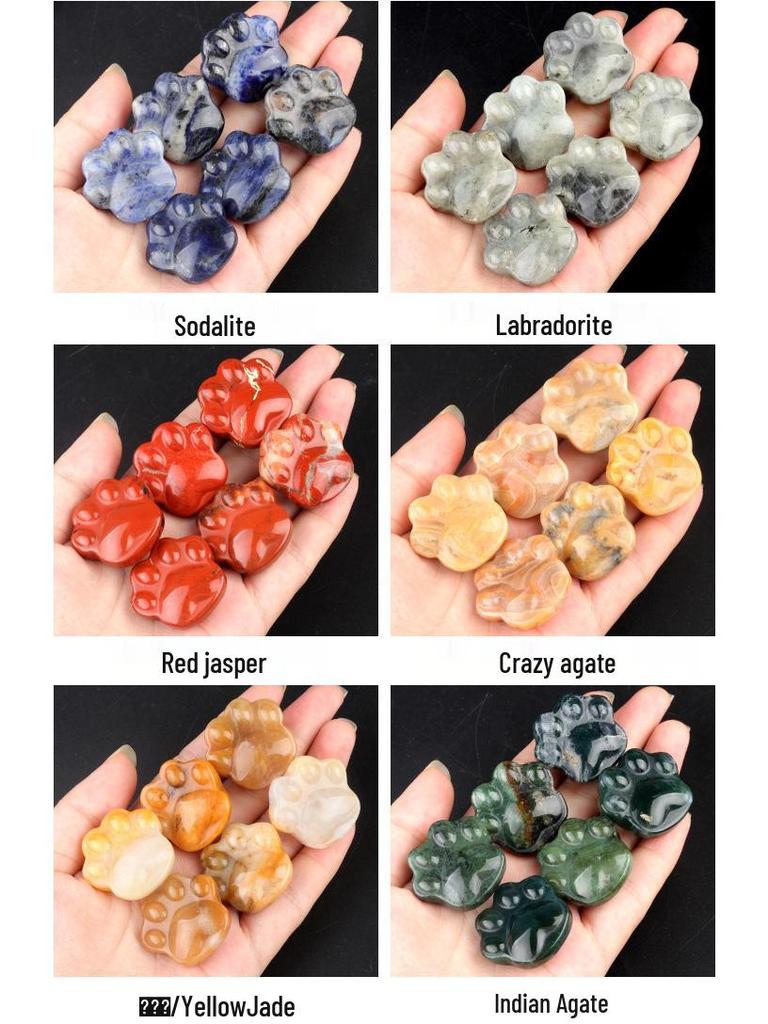 Ametystowe Rzeźbione Kot i Łapa Niedźwiedzia Kryształowe Ozdoby