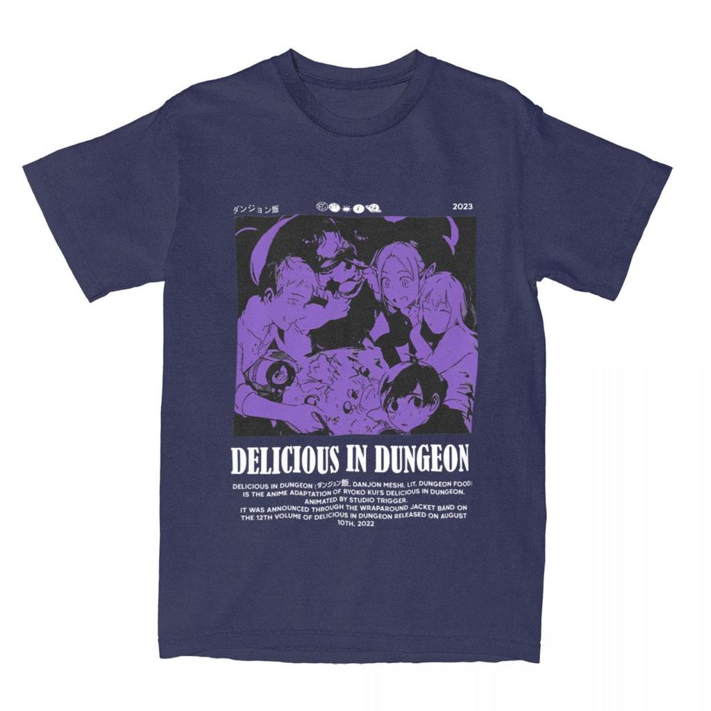 Men's T Shirt Dungeon Meshi Anime Marcille Laios T-Shirts Harajuku Delicious In Dungeon Summer Tee Shirt Y2K Cotton Tops