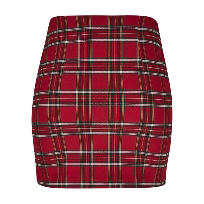 Jupe femme - Urban Classic - Checker - Rouge/Noir - Mini-jupe - Style britannique