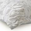The HomeCentric White Accent Pillow  Patchwork Throw Pillow CoverSatin Pillowcases Ruched White Pillow Cover Solid Color Easter - Dreamy White