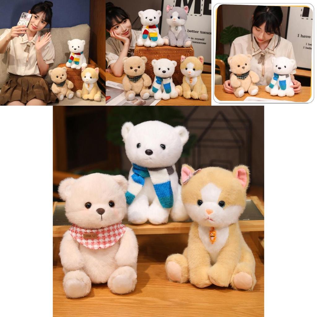 Adorable Teddy Bear Plush Toy With Cute Scarf For Kids Perfect Gift Idea