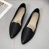 Pointed Toe Metallic Flat Women's Flats Light Concise Loafers Sepatu Slip On Wanita Lightweight Everyday Work Ballet Shoes