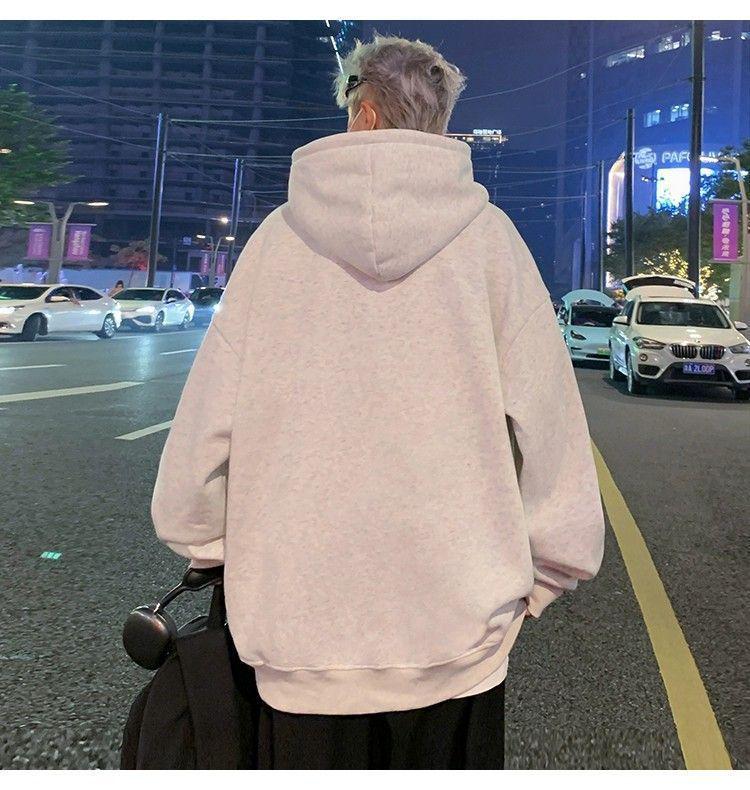 Men's Trendy High Street Hoodie: New 2025 Autumn/Winter Velvet Loose Fit Teen Jacket