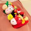 Cute Year Of The Horse Pony Mascot Plush Doll Stuffed Toy Keychain Pendant Bag Hanging Chinese  Year Blessing Souvenir Gifts