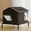 Homeless Pet House Four Seasons Outdoor Stray Cat Shelter with Air Conditioning Pet House Cozy Insulated Cat Bed Supplies