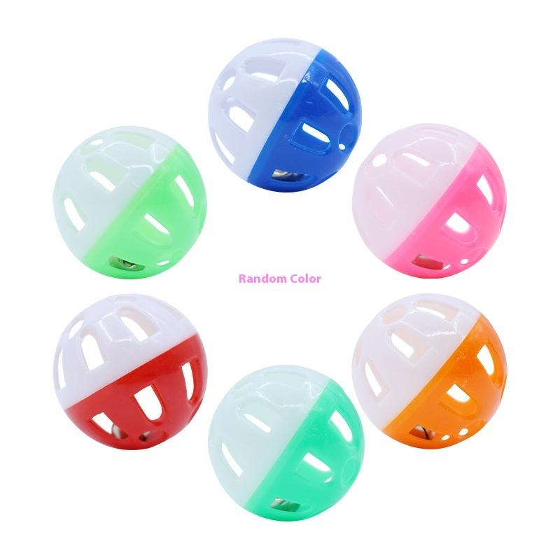 Cat toy ball self-hi cat toy bell ball will move to relieve boredom hollow tease cat pet toy ball cat Three balls per pack.
