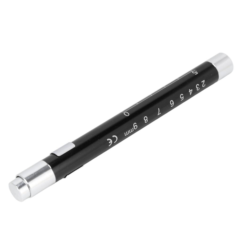 LED Penlight Yellow Lighting Concave Head Aluminum Alloy Medical Pen Light with Pupil Gauge