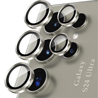 Camera Lens Protector for Samsung Galaxy S24 Ultra S23 S22 A34 A54 A24 A35 A55 A15 A25 Metal Ring Tempered Glass Camera Screen Protector