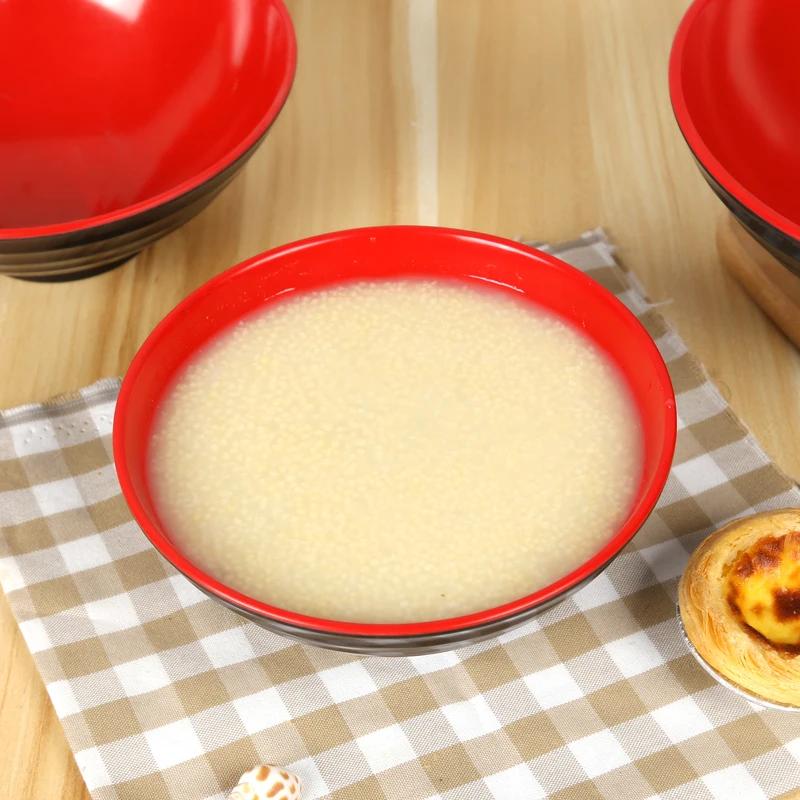 Czarno-czerwone miski melaminowe, Talerze bufetowe, Miska na ramen, Zupa, Miska na sałatkę, Miski plastikowe, Naczynia kuchenne, Artykuły restauracyjne